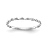 10k White Gold Diamond Cut wedding band ring