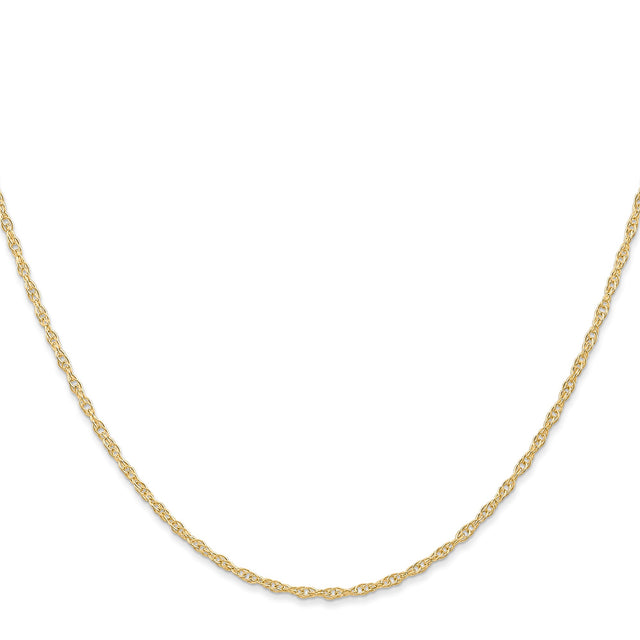 14K Yellow Gold 1.35 mm Polished Chain Necklace, Solid