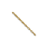 14K Yellow Gold 1.35 mm Polished Chain Necklace, Solid detail view