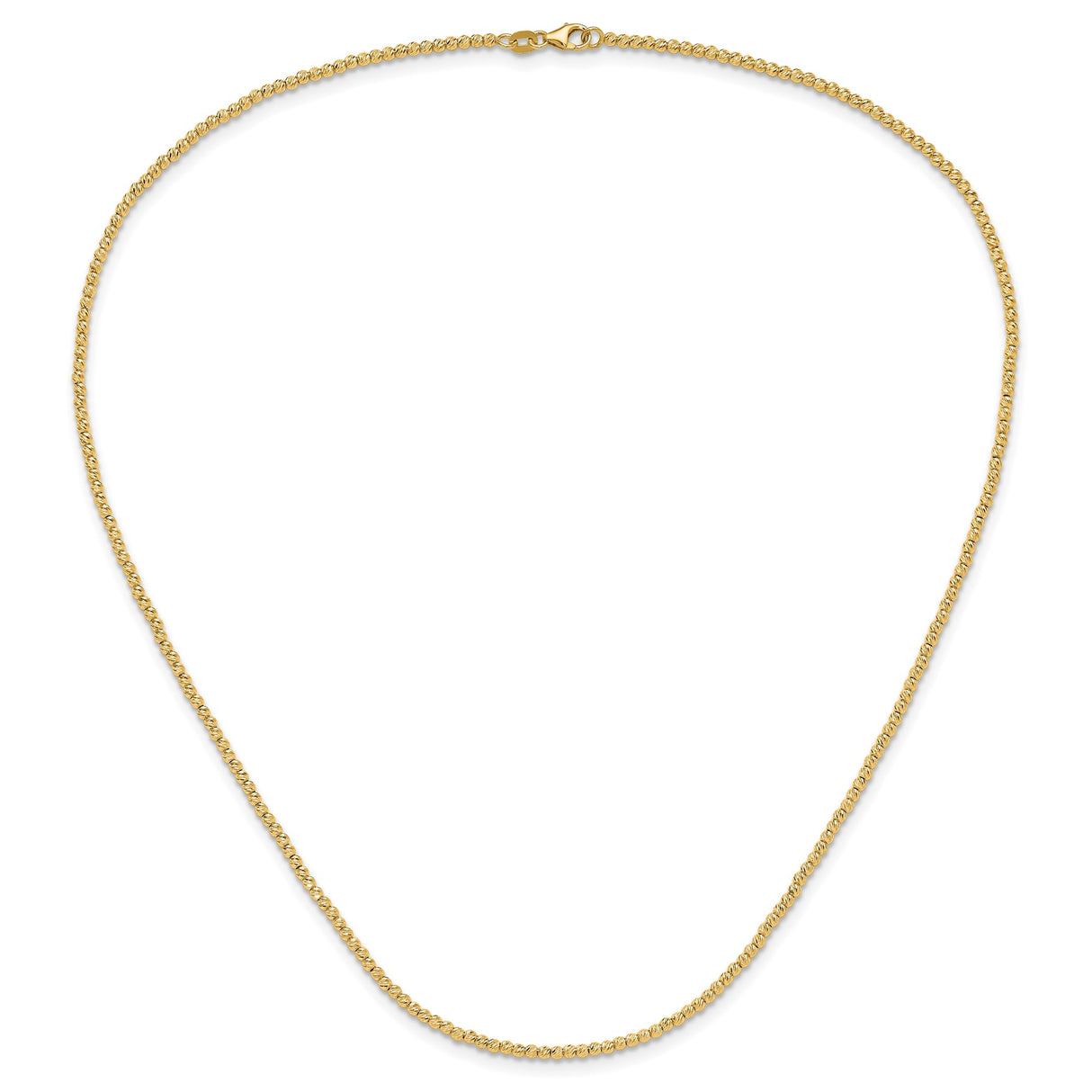 10K Yellow Gold 2 mm Polished Chain Necklace