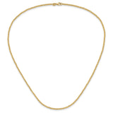 10K Yellow Gold 2 mm Polished Chain Necklace