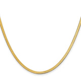 10K Yellow Gold 2.5 mm Herringbone Chain Necklace, Polished