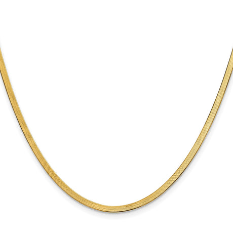 10K Yellow Gold 2.5 mm Herringbone Chain Necklace, Polished