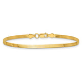 10K Yellow Gold 2.5 mm Herringbone Chain Bracelet, Polished alternate angle