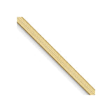 10K Yellow Gold 2.5 mm Herringbone Chain Necklace, Polished detail view