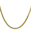 10K Yellow Gold 3 mm Herringbone Chain Necklace, Polished