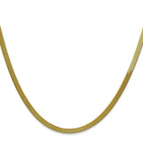 10K Yellow Gold 3 mm Herringbone Chain Necklace, Polished