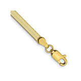 10K Yellow Gold 3 mm Herringbone Chain Bracelet, Polished alternate angle