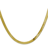 10K Yellow Gold 4 mm Herringbone Chain Necklace, Polished