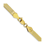 10K Yellow Gold 4 mm Herringbone Chain Necklace, Polished alternate angle