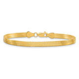 10K Yellow Gold 4 mm Herringbone Chain Bracelet, Polished