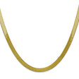 10K Yellow Gold 5 mm Herringbone Chain Necklace, Polished