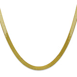 10K Yellow Gold 5 mm Herringbone Chain Necklace, Polished