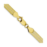 10K Yellow Gold 5 mm Herringbone Chain Necklace, Polished alternate angle