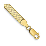 10K Yellow Gold 5 mm Herringbone Chain Bracelet, Polished alternate angle