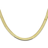 10K Yellow Gold 5.5 mm Herringbone Chain Necklace, Polished