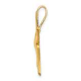 10k Yellow Gold Starfish Pendant, Polished Finish, Ocean-Inspired Nautical Charm for Women