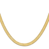 10K Yellow Gold 6.5 mm Herringbone Chain Necklace, Polished