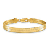 10K Yellow Gold 6.5 mm Herringbone Chain Bracelet, Polished