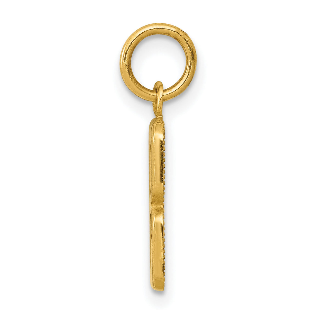10k Yellow Gold Number 8 Pendant Charm, Polished Finish, Symbolic Unisex Jewelry