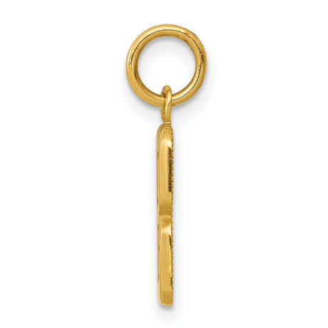 10k Yellow Gold Number 8 Pendant Charm, Polished Finish, Symbolic Unisex Jewelry