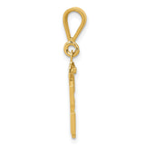 10k Yellow Gold Number 33 Pendant, Bold Block Numerals, Sports Charm for Men or Unisex