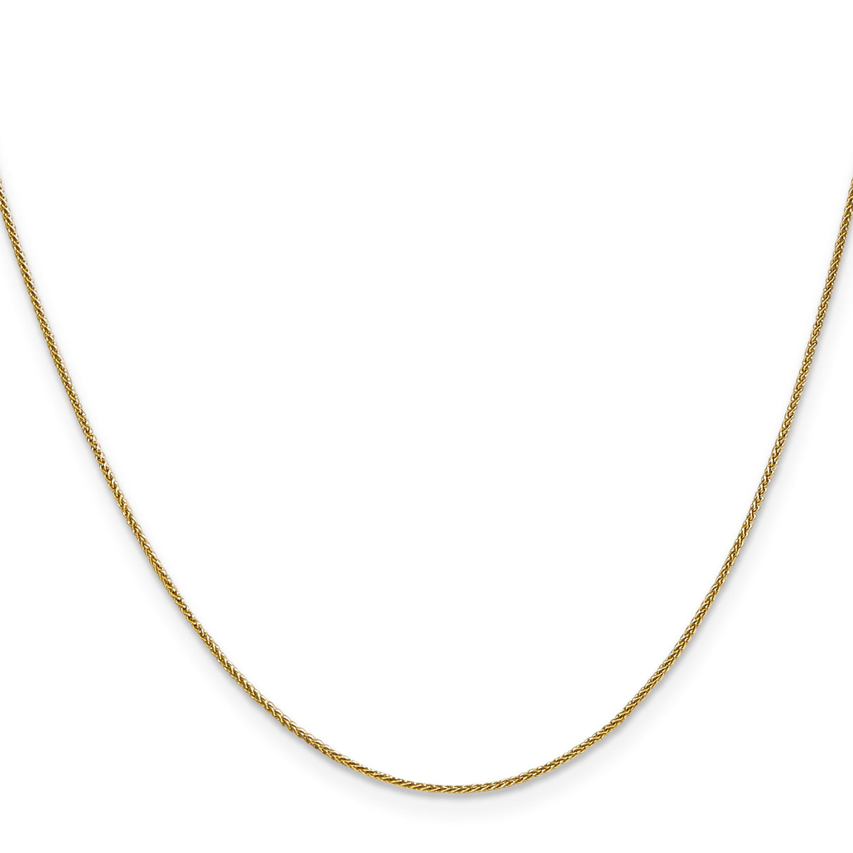 10K Yellow Gold 0.85 mm Polished Chain Necklace, Solid