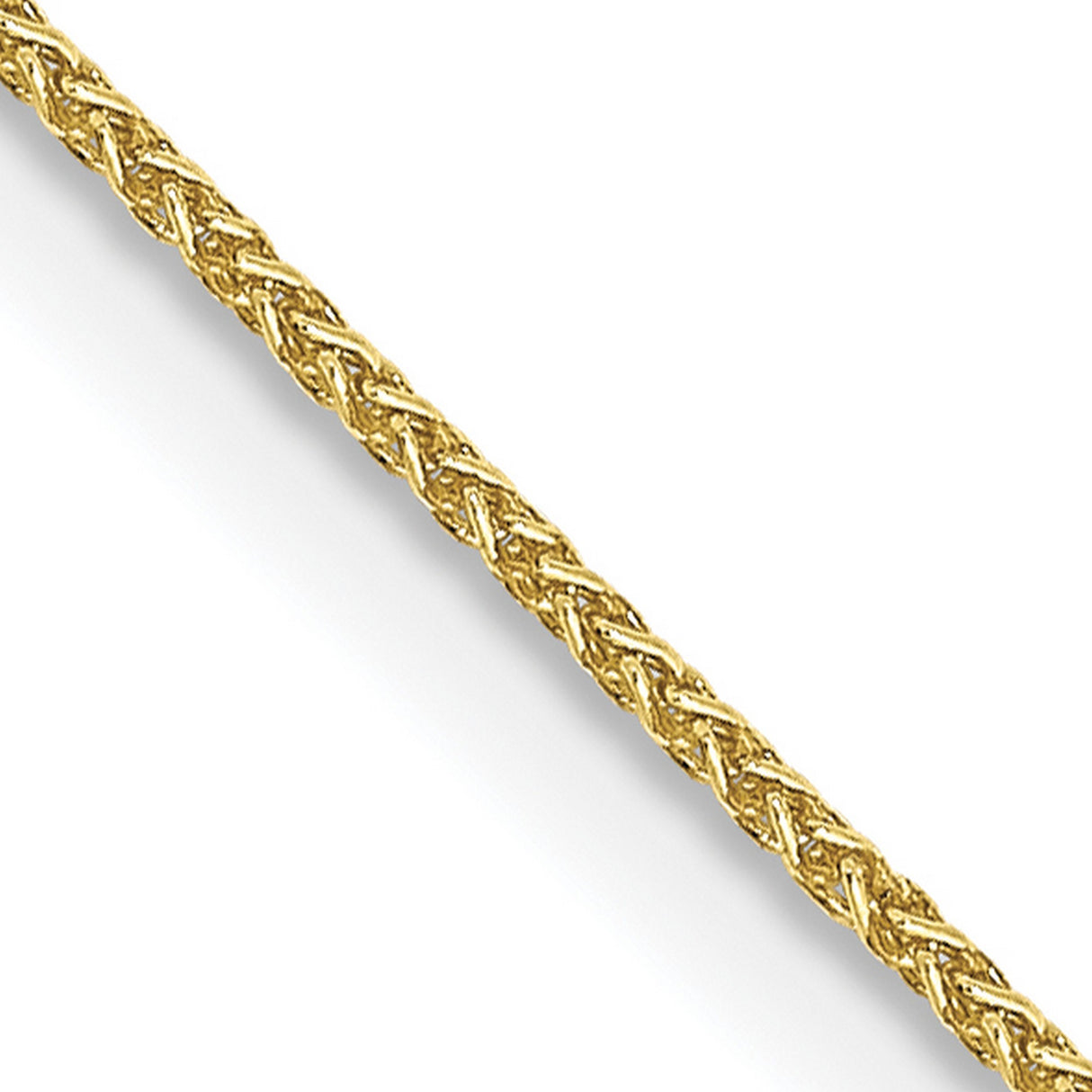 10K Yellow Gold 0.85 mm Polished Chain Necklace, Solid detail view