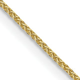 10K Yellow Gold 0.85 mm Polished Chain Necklace, Solid detail view