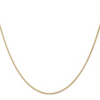 10K Yellow Gold 1.05 mm Polished Chain Necklace, Solid