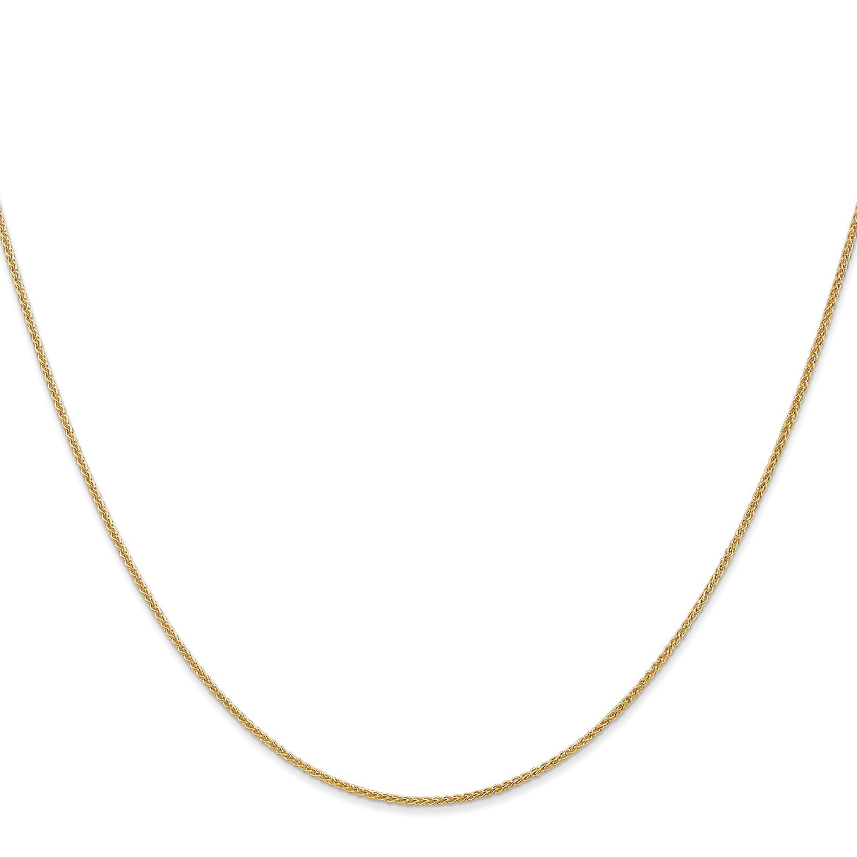 10K Yellow Gold 1.05 mm Polished Chain Necklace, Solid