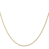 10K Yellow Gold 1.05 mm Polished Chain Necklace, Solid
