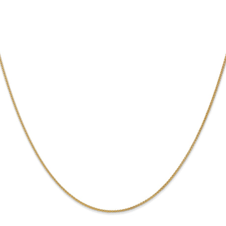 10K Yellow Gold 1.05 mm Polished Chain Necklace, Solid