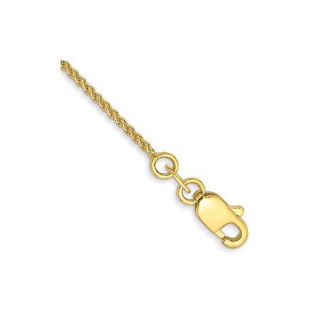 10K Yellow Gold 1.05 mm Polished Chain Bracelet, Solid