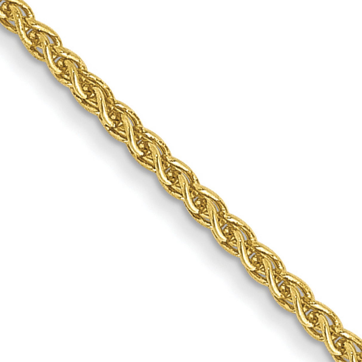 10K Yellow Gold 1.05 mm Polished Chain Necklace, Solid detail view