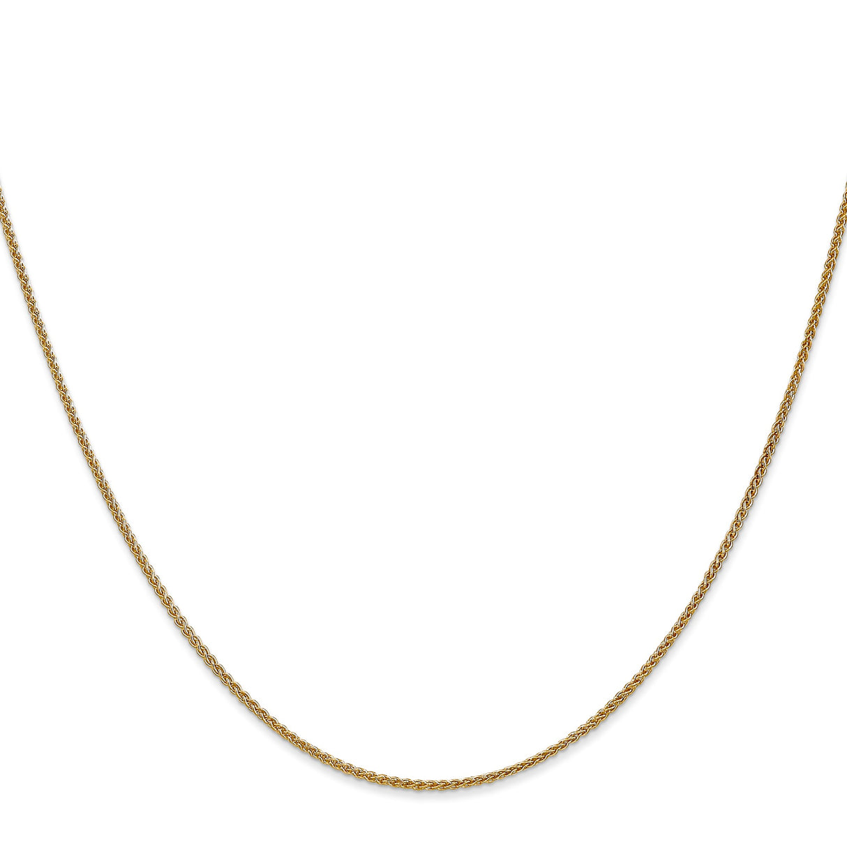 10K Yellow Gold 1.25 mm Polished Chain Necklace, Solid
