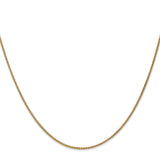10K Yellow Gold 1.25 mm Polished Chain Necklace, Solid