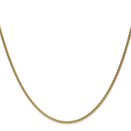 10K Yellow Gold 1.7 mm Polished Chain Necklace, Solid