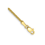 10K Yellow Gold 1.7 mm Polished Chain Bracelet, Solid