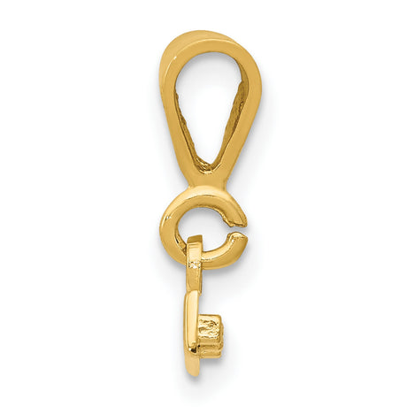 10k Yellow Gold Rectangular Bar Pendant, Flat Polished Tag for Engraving, Minimalist Charm