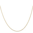 14K Yellow Gold 1 mm Polished Chain Necklace