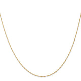 14K Yellow Gold 1 mm Polished Chain Necklace