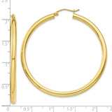 10k Yellow Gold Hoop Earrings, Polished Finish, Latch-Back, Minimalist Round Design for Women