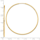10k Yellow Gold Hoop Earrings, Lightweight Polished Tube Design, Classic Minimalist Style