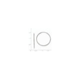 10k White Gold Hoop Earrings, Polished Finish, Classic Endless Round, Lightweight Minimalist Style