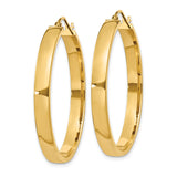 10k Yellow Gold Hoop Earrings, Classic Round High Polish Hoops with Latch Back Closure