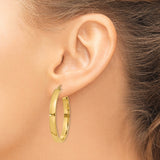 10k Yellow Gold Hoop Earrings, Classic Round High Polish Hoops with Latch Back Closure