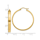 10k Yellow Gold Hoop Earrings, Classic Round High Polish Hoops with Latch Back Closure
