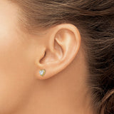 10k Yellow Gold Heart Stud Earrings, Faceted Textured Design with Rhodium Finish and Beaded Border