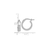 10k White Gold Hoop Earrings, Classic Minimalist Design, Lightweight Everyday Style